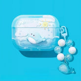 Blue  AirPods Case Silicone Dolphin Cute Funny